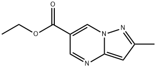 2-Methyl-pyrazolo[1,5-a]pyrimidine-6-carboxylic acid ethyl ester Struktur