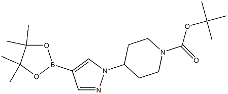 TERT-BUTYL 4-(4-(4,4,5,5-TETRAMETHYL-1,3,2-DIOXABOROLAN-2-YL)-1H-PYRAZOL-1-YL)PIPERIDINE-1-CARBOXYLATE Struktur