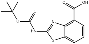 2-tert-ButoxycarbonylaMino-benzothiazole-4-carboxylic acid Struktur