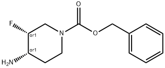 cis-1-Cbz-4-aMino-3-fluoropiperidine Struktur