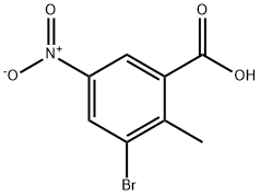 Benzoic acid, 3-broMo-2-Methyl-5-nitro- Struktur