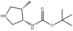 tert-butyl (3S,4S)-4-Methylpyrrolidin-3-ylcarbaMate Struktur