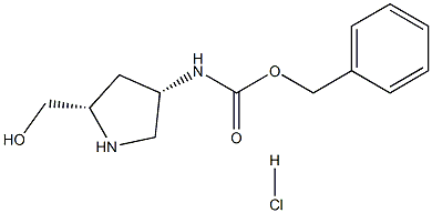 (2S,4S)-2-HydroxyMethyl-4-Cbz-aMinopyrrolidine hydrochloride Struktur