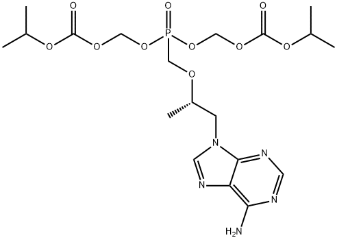 (S)-(((1-(6-aMino-9H-purin-9-yl)propan-2-yloxy)Methyl)phosphoryl)bis(oxy)bis(Methylene) isopropyl dicarbonate Struktur