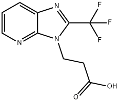 2-(trifluoroMethyl)-3H-IMidazo[4,5-b]pyridine-3-propanoic acid Struktur