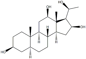 (16S,20S)-5alpha-Pregnan-3beta,12beta,16,20-tetraol Struktur