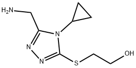 2-((5-(aMinoMethyl)-4-cyclopropyl-4H-1,2,4-triazol-3-yl)thio)ethanol Struktur