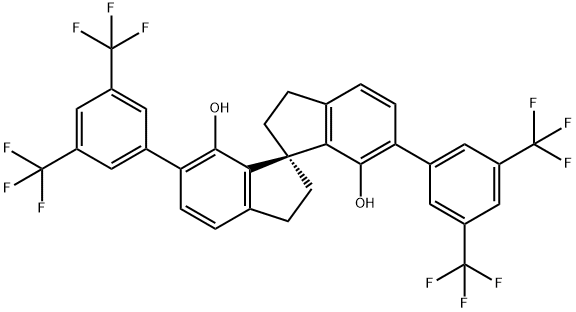 (1R)-6,6'-bis[3,5-bis(trifluoroMethyl)phenyl]-2,2',3,3'-tetrahydro-1,1'-Spirobi[1H-indene]-7,7'-diol Struktur