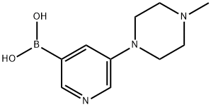 5-(4-methylpiperazin-1-yl)pyridin-3-ylboronic acid Struktur