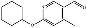 6-(cyclohexyloxy)-4-Methylnicotinaldehyde Struktur