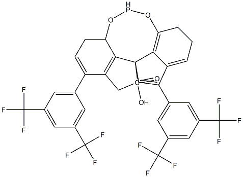 (11aR)-3,7-Bis[3,5-bis(trifluoromethyl)phenyl]-10,11,12,13-tetrahydro-5-hydroxy-diindeno[7,1-de:1',7'-fg][1,3,2]dioxaphosphocin 5-oxide Struktur