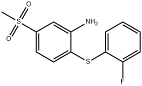 2-(2-fluorophenylthio)-5-(Methylsulfonyl)aniline Struktur