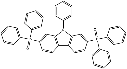 2,7-Bis(diphenylphosphinyl)-9-phenylcarbazole Struktur