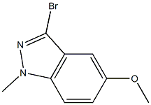 3-BroMo-5-Methoxy-1-Methyl-1H-indazole Struktur