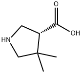 (R)-4,4-DiMethylpyrrolidine-3-carboxylic acid Struktur