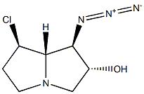 (1R,2R,7R,7aS)-1-Azido-7-chlorohexahydro-1H-pyrrolizin-2-ol Struktur