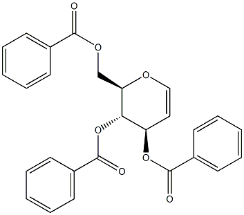 3,4,6-Tri-O-benzoyl-D-glucal, 97% Struktur