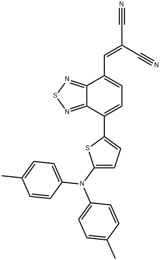 Propanedinitrile, 2-[[7-[5-[bis(4-Methylphenyl)aMino]-2-thienyl]-2,1,3-benzothiadiazol-4-yl]Methylene]- Struktur