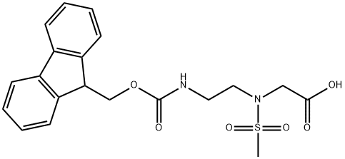 Glycine, N-[2-[[(9H-fluoren-9-ylMethoxy)carbonyl]aMino]ethyl]-N-(Methylsulfonyl)- Struktur