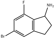 5-BROMO-7-FLUORO-2,3-DIHYDRO-1H-INDEN-1-AMINE Struktur