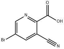 5-BroMo-3-cyanopicolinic acid Struktur