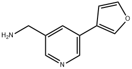 (5-(furan-3-yl)pyridin-3-yl)methanamine Struktur