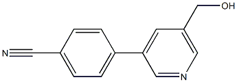 4-(5-(hydroxymethyl)pyridin-3-yl)benzonitrile Struktur