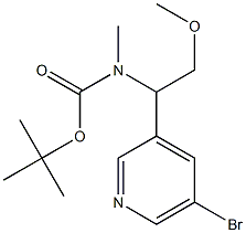 tert-butyl (5-bromopyridin-3-yl)methyl(2-methoxyethyl)carbamate Struktur