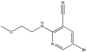 5-bromo-2-(2-methoxyethylamino)nicotinonitrile Struktur