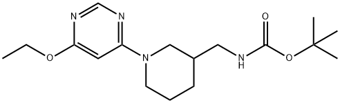 [1-(6-Ethoxy-pyriMidin-4-yl)-piperidin-3-ylMethyl]-carbaMic acid tert-butyl ester Struktur