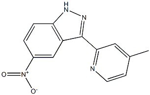 3-(4-methylpyridin-2-yl)-5-nitro-1H-indazole Struktur