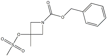 benzyl 3-Methyl-3-(Methylsulfonyloxy)azetidine-1-carboxylate Struktur