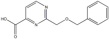 2-(benzyloxymethyl)pyrimidine-4-carboxylic acid Struktur