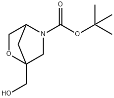 tert-butyl 1-(hydroxyMethyl)-2-oxa-5-azabicyclo[2.2.1]heptane-5-carboxylate Struktur