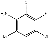 6-bromo-2,4-dichloro-3-fluorobenzenamine Struktur