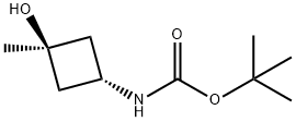 cis-tert-Butyl 3-hydroxy-3-MethylcyclobutylcarbaMate Struktur