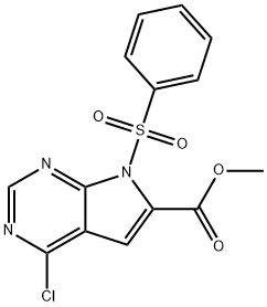 Methyl 4-chloro-7-phenylsulfonyl-7H-pyrrolo[2,3-d]pyriMidine-6-carboxylate Struktur