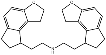 2H-Indeno[5,4-b]furan-8-ethanaMine, 1,6,7,8-tetrahydro-N-[2-(1,6,7,8-tetrahydro-2H-indeno[5,4-b]furan-8-yl)ethyl]- Struktur