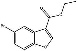 5-BroMo-benzofuran-3-carboxylic acid ethyl ester Struktur