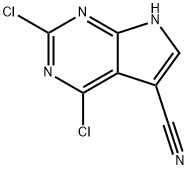 2,4-dichloro-7H-Pyrrolo[2,3-d]pyriMidine-5-carbonitrile Struktur