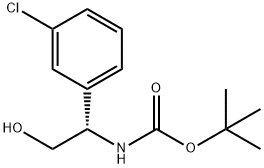 CarbaMic acid, N-[(1S)-1-(3-chlorophenyl)-2-hydroxyethyl]-, 1,1-diMethylethyl ester Struktur