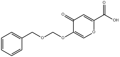 5-(benzyloxymethoxy)-4-oxo-4H-pyran-2-carboxylic acid Struktur