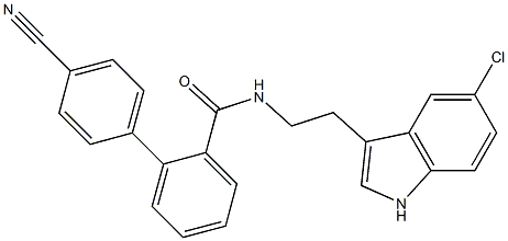 N-[2-(5-Chloro-1H-indol-3-yl)ethyl]-4'-cyanobiphenyl-2-carboxaMide Struktur