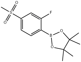 2-(2-fluoro-4-(Methylsulfonyl)phenyl)-4,4,5,5-tetraMethyl-1,3,2-dioxaborolane Struktur