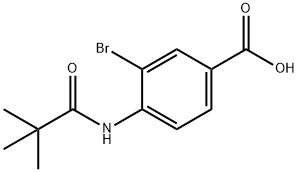 3-BroMo-4-pivalaMidobenzoic acid Struktur