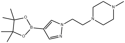 Piperazine, 1-Methyl-4-[2-[4-(4,4,5,5-tetraMethyl-1,3,2-dioxaborolan-2-yl)-1H-pyrazol-1-yl]ethyl]- Struktur