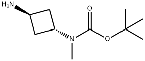 tert-Butyl N-(trans-3-aMinocyclobutyl)-N-MethylcarbaMate Struktur