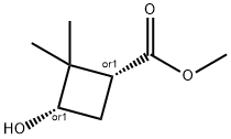 cis-Methyl 2,2-diMethyl-3-hydroxycyclobutanecarboxylate Struktur