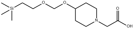 2-(4-((2-(triMethylsilyl)ethoxy)Methoxy)piperidin-1-yl)acetic acid Struktur