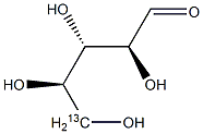 D-Lyxose-5-13C Struktur